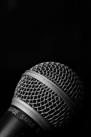 close up shot of a microphone